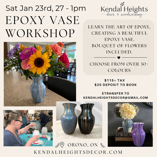 Epoxy Vase Workshop - Deposit Only