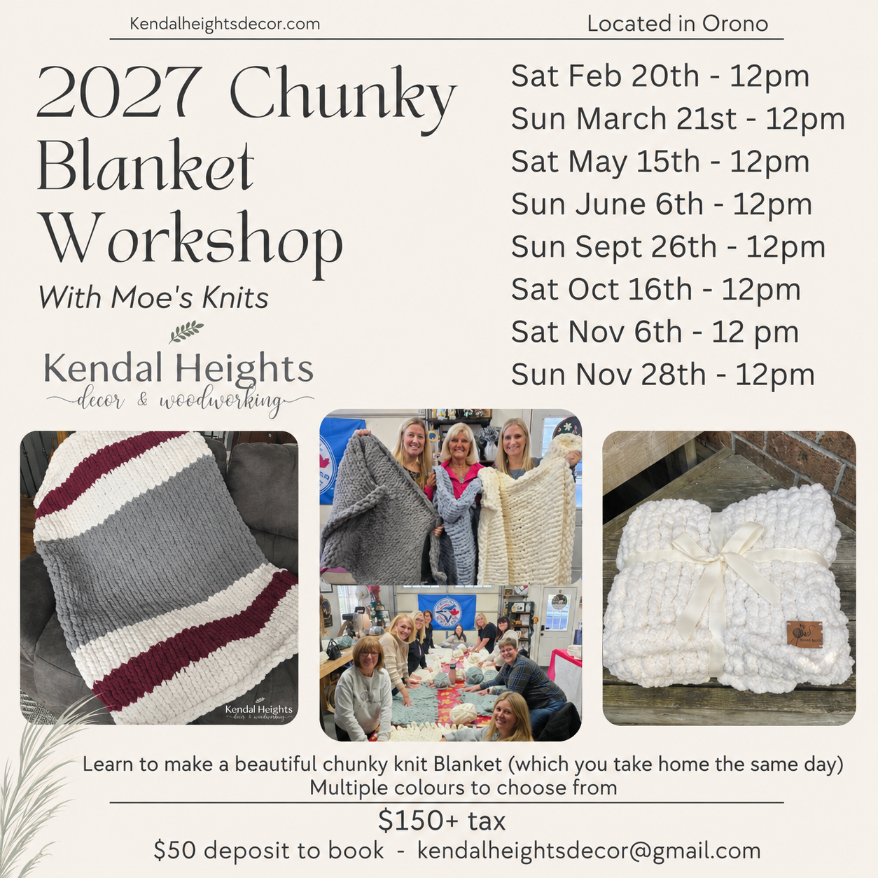 Blanket Workshop - Deposit Only