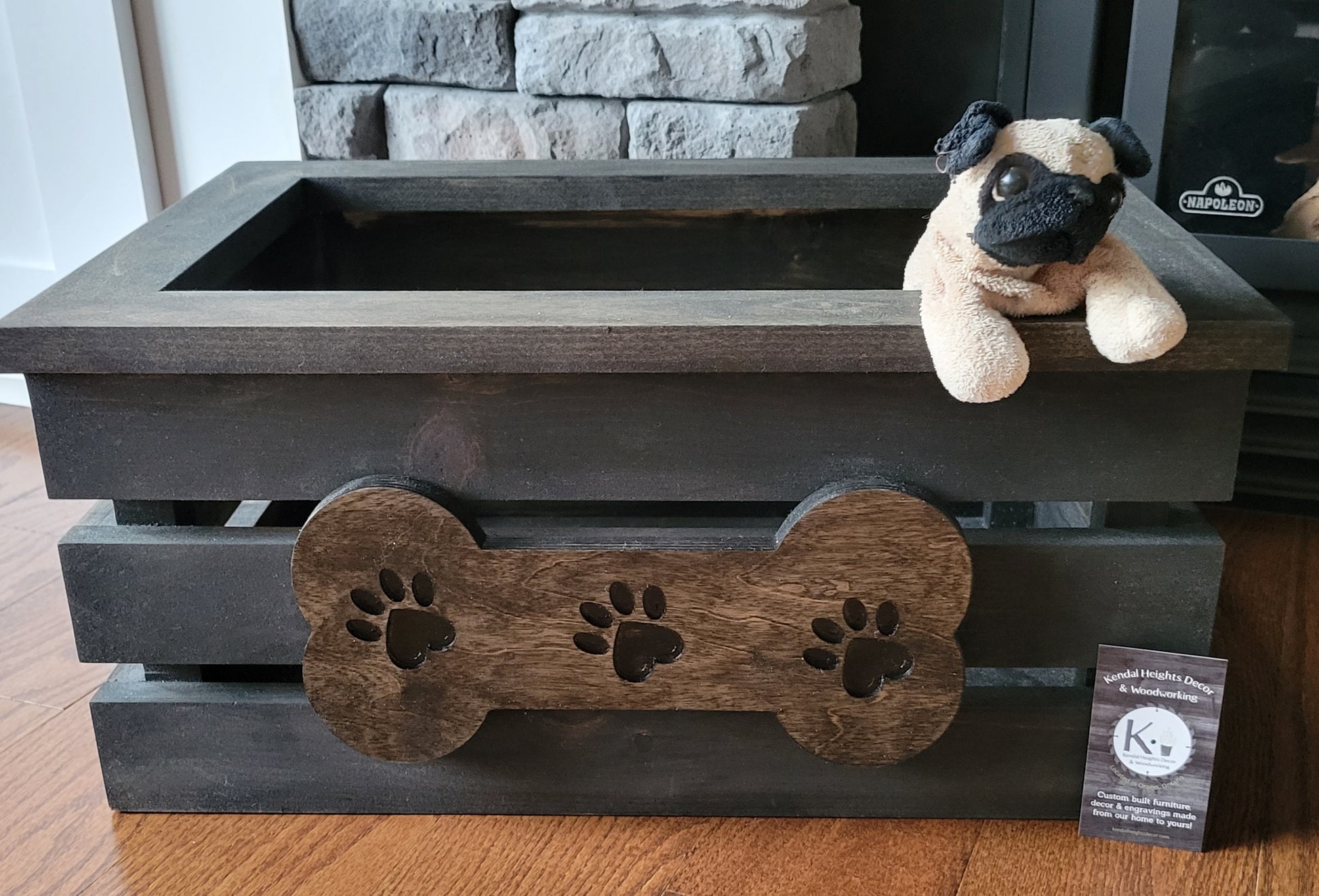 wooden dog toy box personalized dog