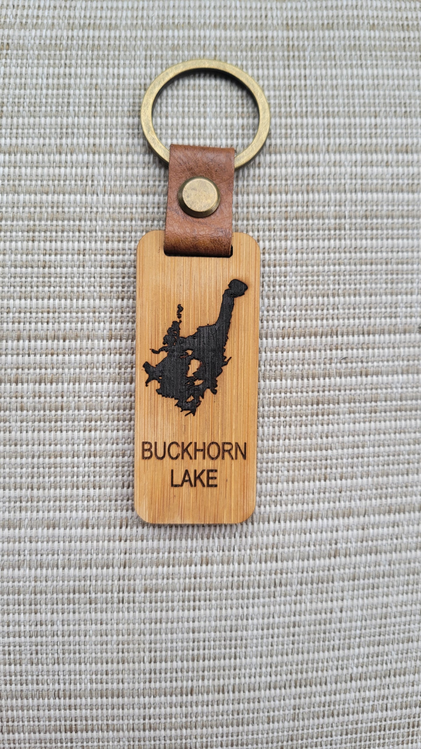 Walnut Laser Etched Keychain