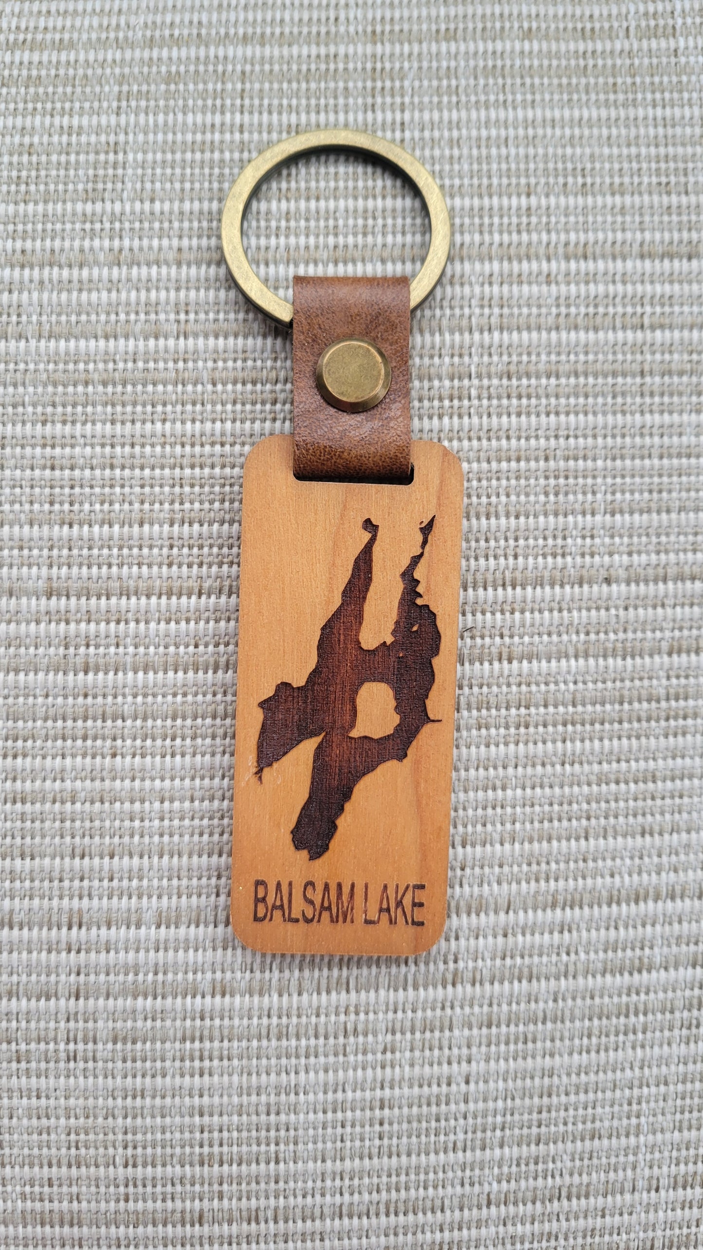 Walnut Laser Etched Keychain