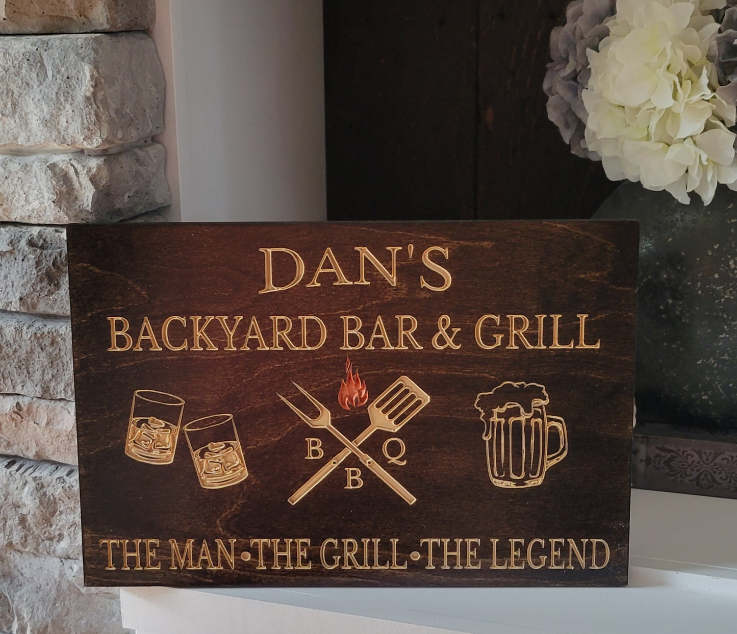 Custom Engraved Grill Sign