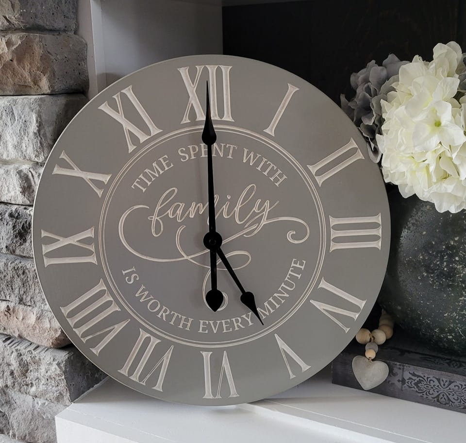 Family Engraved Clock