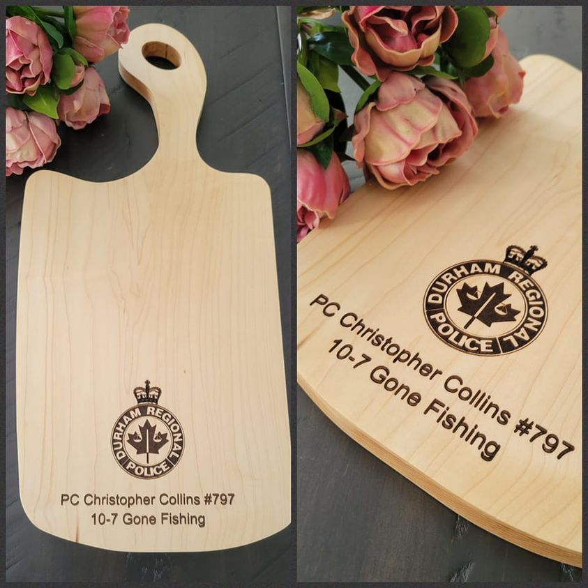 Maple Engraved Charcuterie Board with Handle