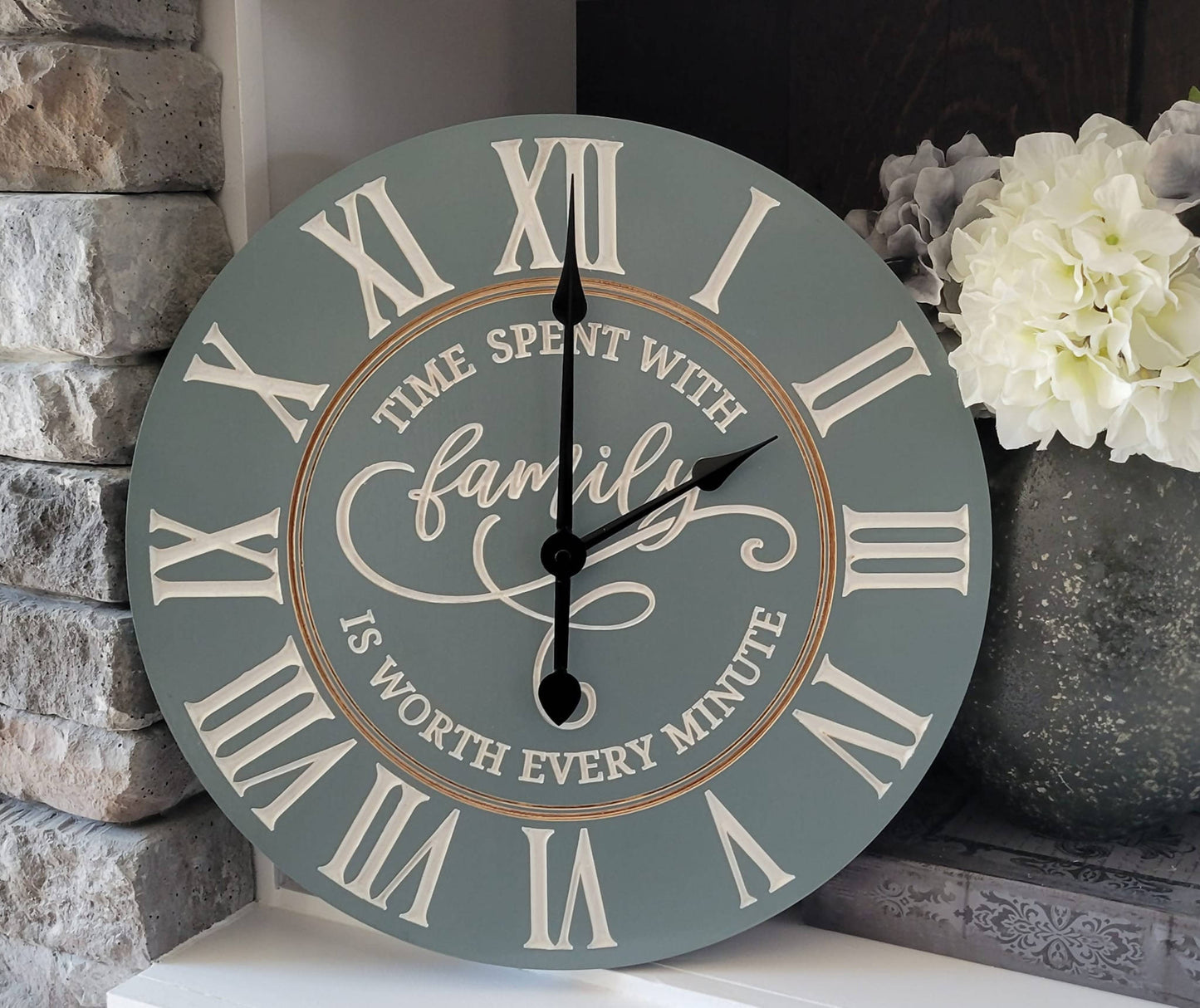 Family Engraved Clock