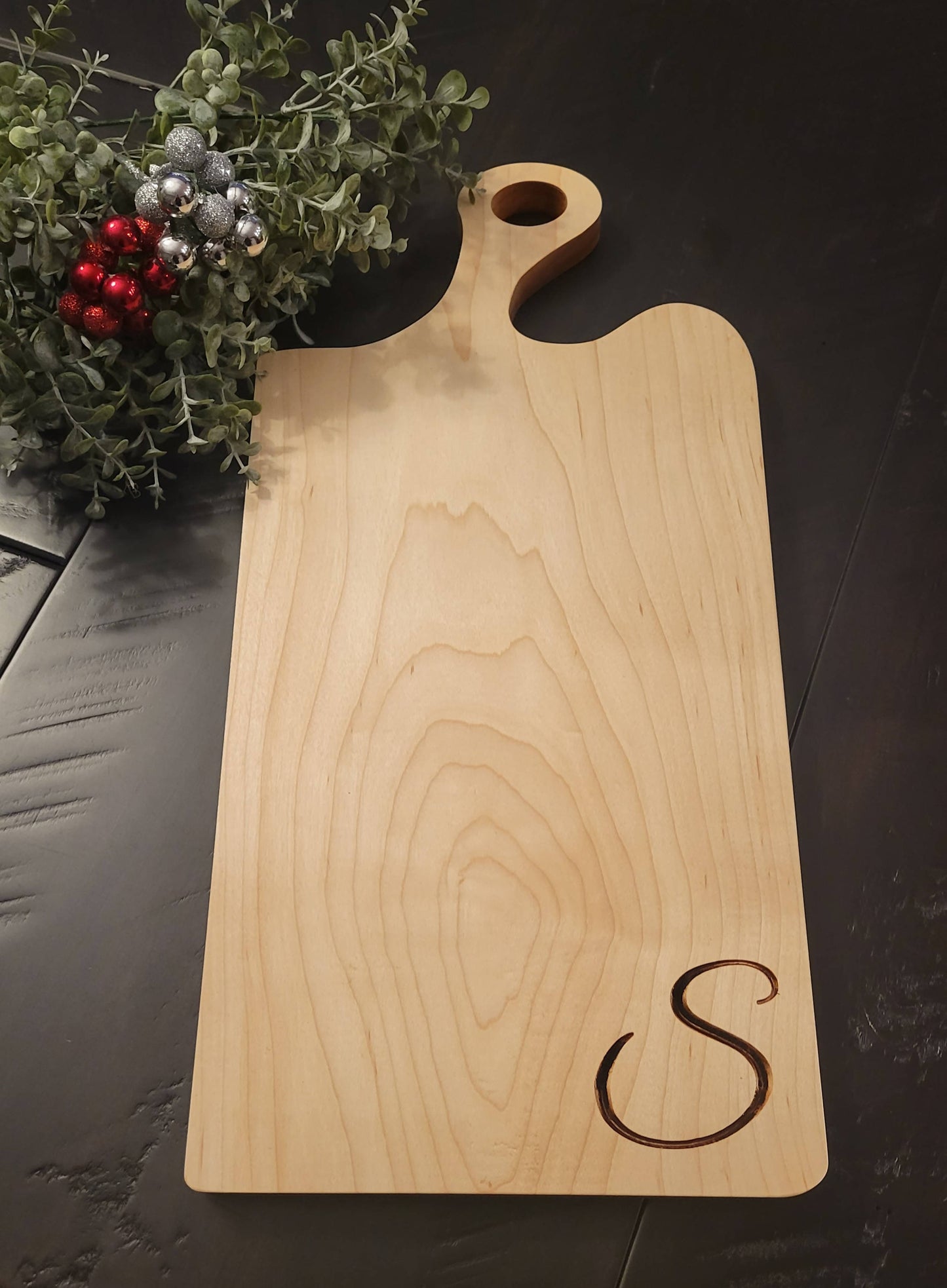 Maple Engraved Charcuterie Board with Handle