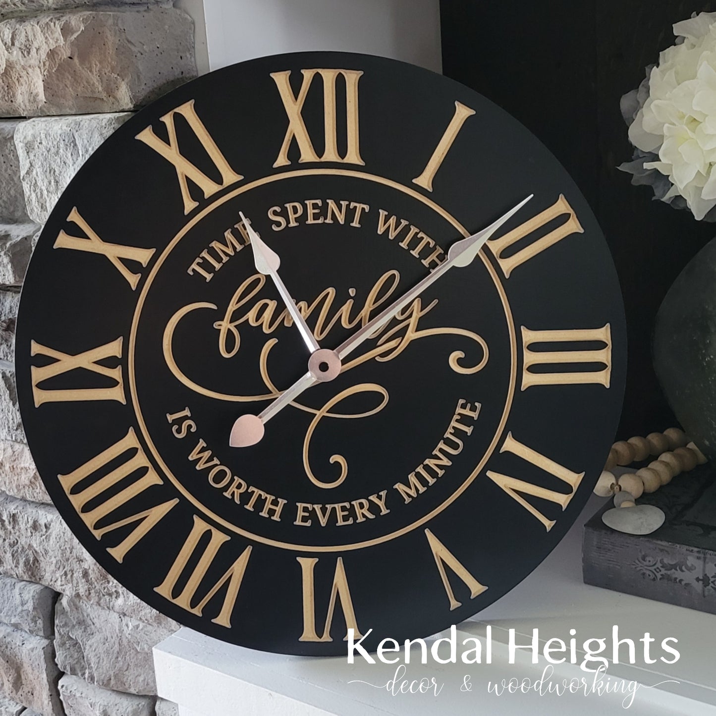 Family Engraved Clock