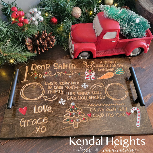 Children's Custom Milk & Cookie Tray (2021 & 2022 Styles)