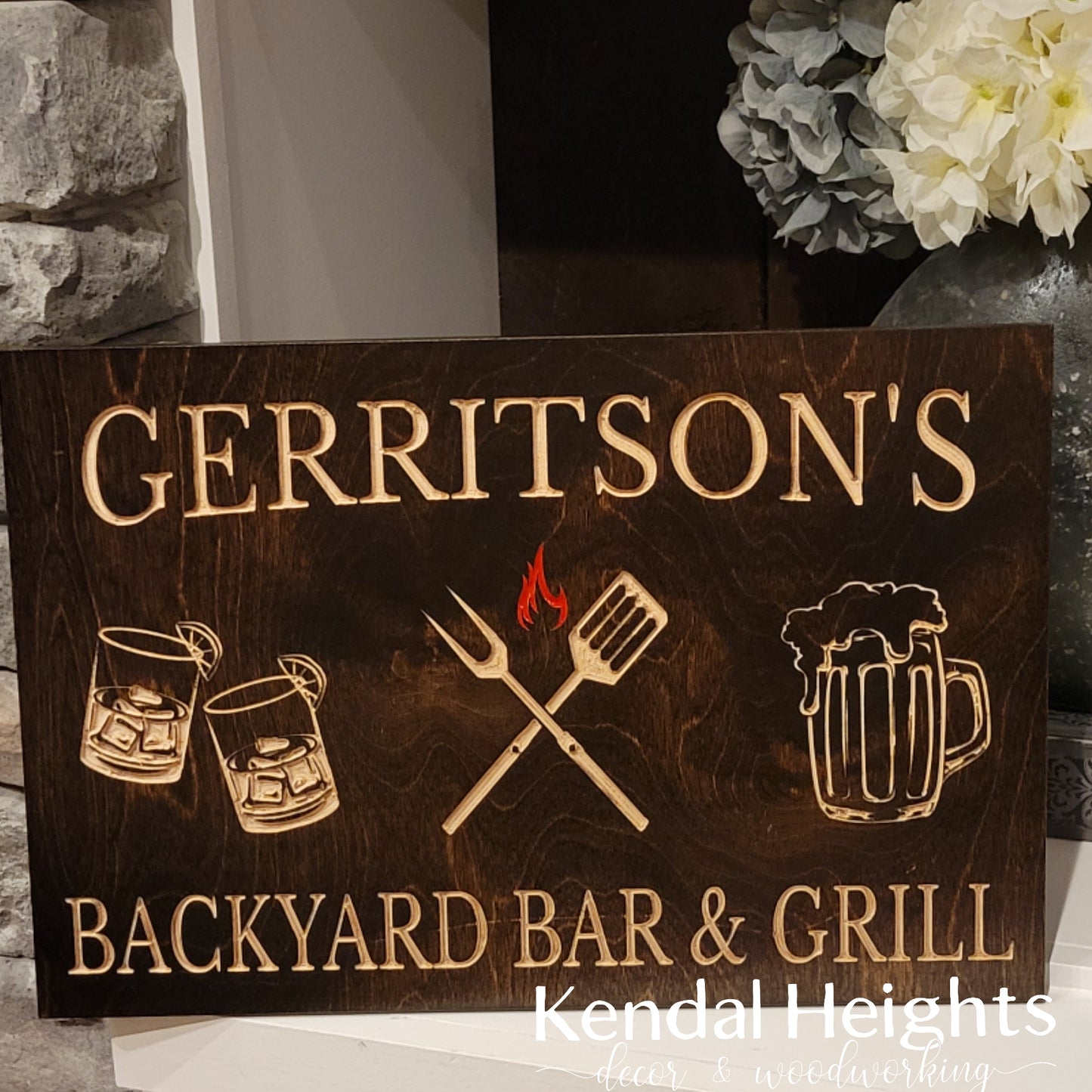 Custom Engraved Grill Sign