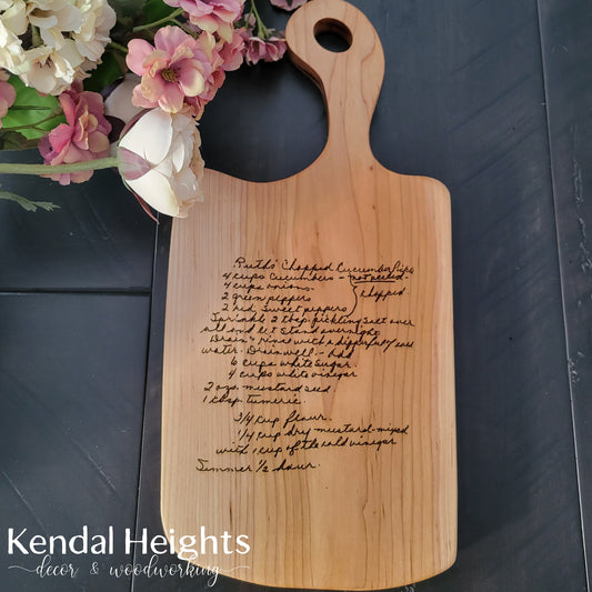 Laser Maple Charcuterie Board with Handle