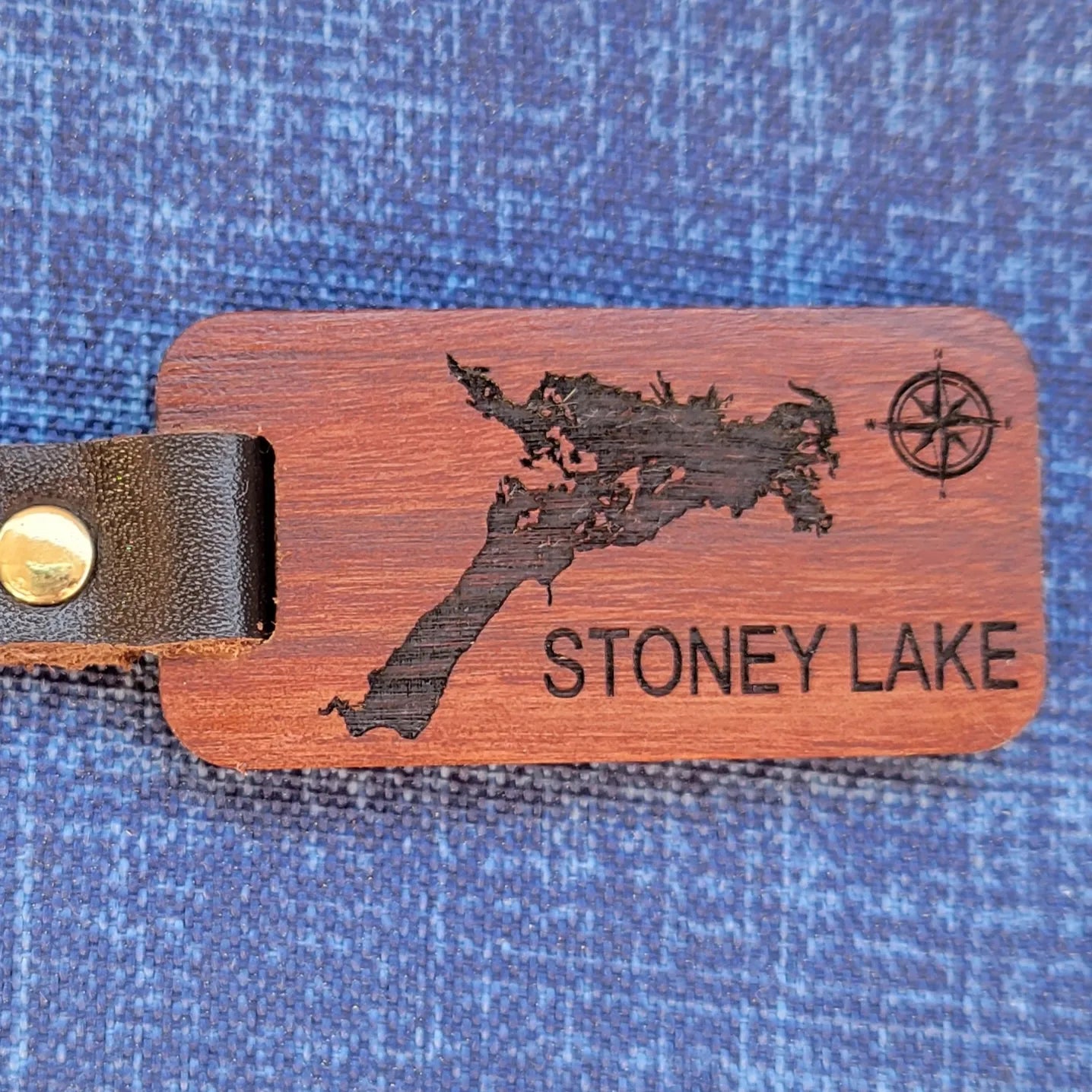 Walnut Laser Etched Keychain