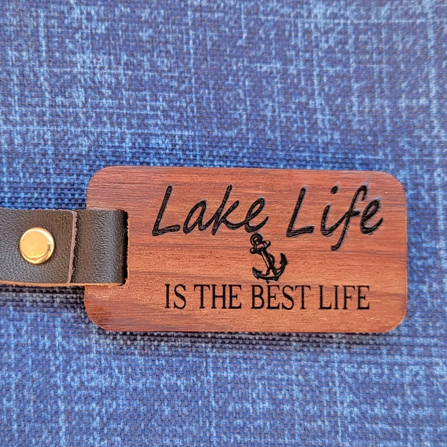 Walnut Laser Etched Keychain