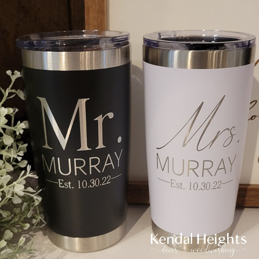 Bride & Groom / Bridal Party Tumblers