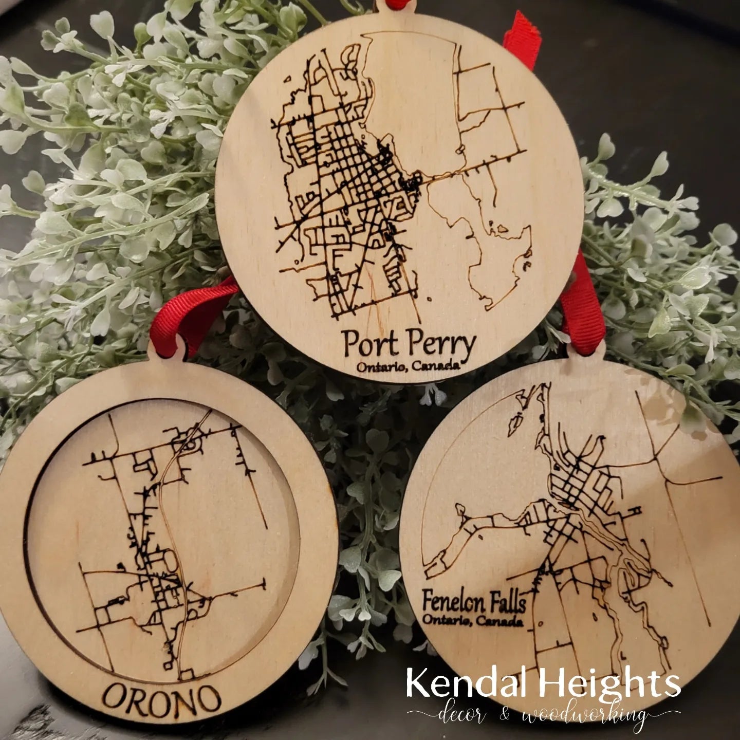 Town Map Ornaments