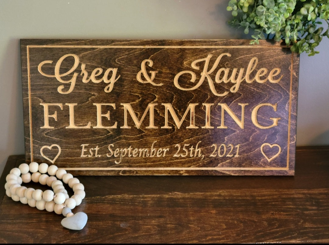 Custom Engraved Announcement boards