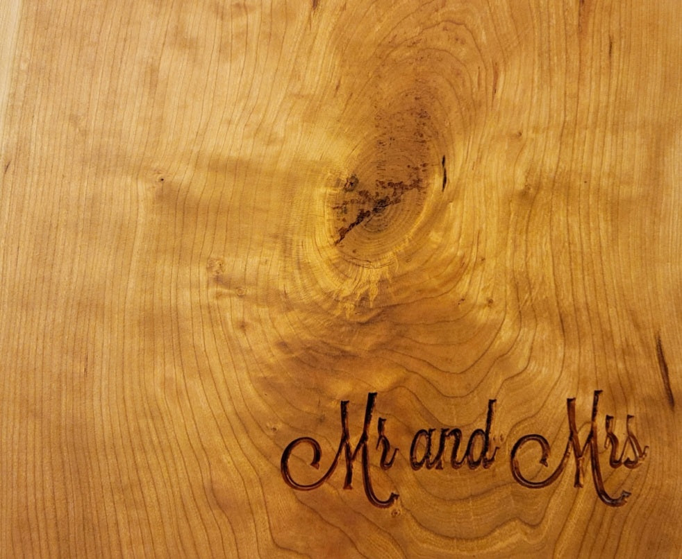 Cherry Engraved Wedding Charcuterie Boards