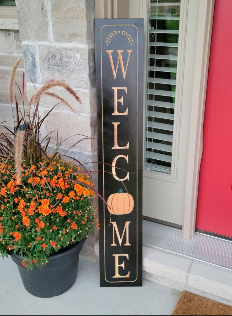 Custom Engraved Welcome Signs - Fall Décor