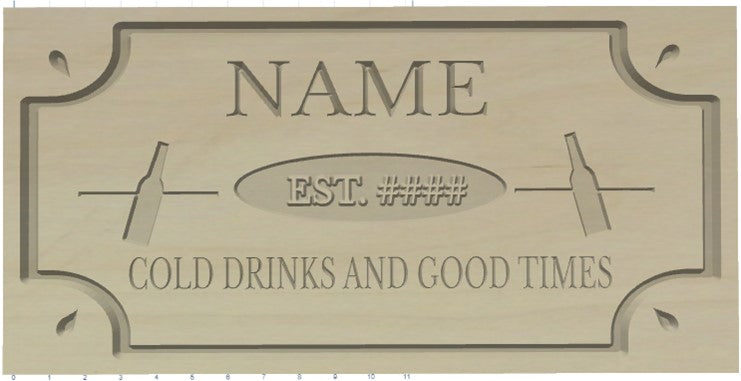 Custom Engraved Pub Sign