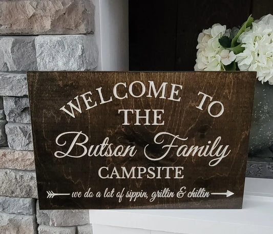 Welcome to...  Trailer / Campsite Signs